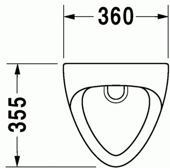 Duravit Bill hátsó vízbekötésű piszoár légymatricával 0851350007