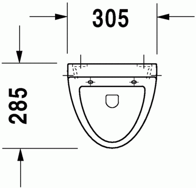 Duravit Fizz hátsó vízbekötésű piszoár (tető nélkül) légymatricával 0823350007