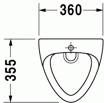 Duravit Jim felső vízbekötésű piszoár légymatricával 0850350007