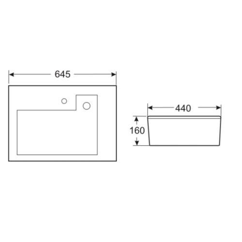 Sanotechnik ráépíthető mosdó K810