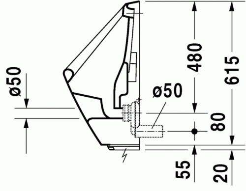 Duravit Utronic elektronikus (hálózat) piszoár légymatricával 0830370097