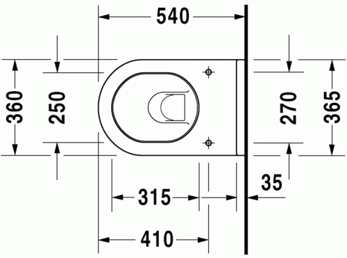 Duravit Starck 3 fali wc szett, ülőkével 42250900A1