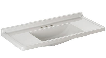 Duravit Starck 3 105x48,5 cm mosdó túlfolyó nélkül, három csaplyukkal 0304100044