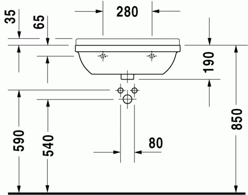 Duravit Starck 3 Med 60x45 cm mosdó 0307600000