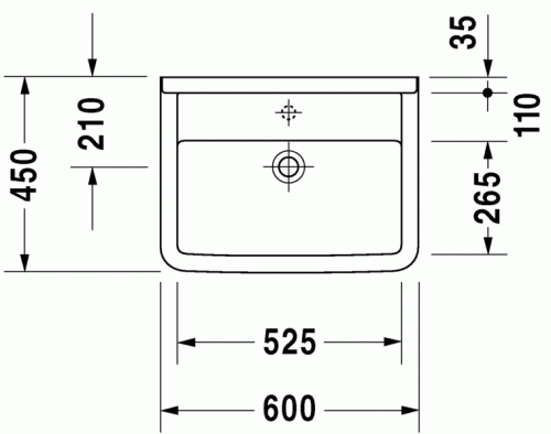 Duravit Starck 3 Med 60x45 cm mosdó 0307600000