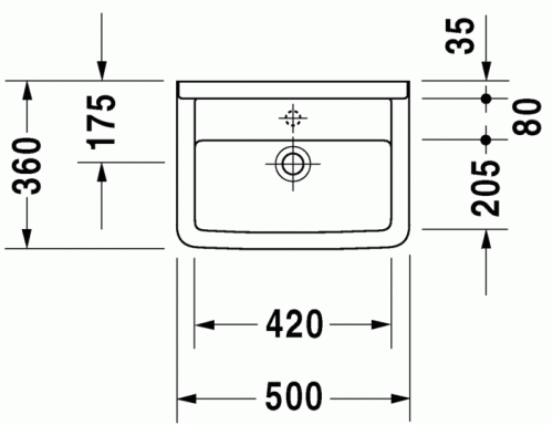 Duravit Starck 3 Med 50x36 cm mosdó 0307500000