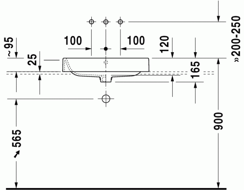 Duravit Happy D.2 60x40 cm ráültethető mosdó 2314600000