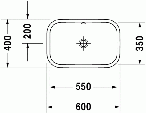Duravit Happy D.2 60x40 cm ráültethető mosdó 2314600000