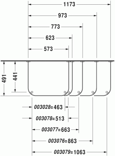 Duravit Happy D.2 fémállvány mosdóhoz 0030761000