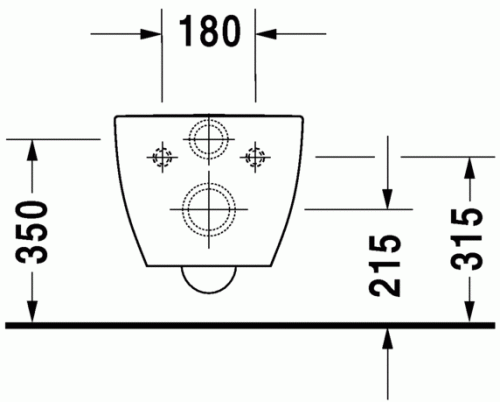 Duravit Happy D.2 öblítőperem nélküli Rimless fali wc 2222090000