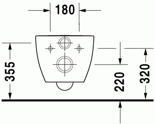 Duravit Happy D.2 öblítőperem nélküli Rimless fali wc HygieneGlaze felület 2550092000