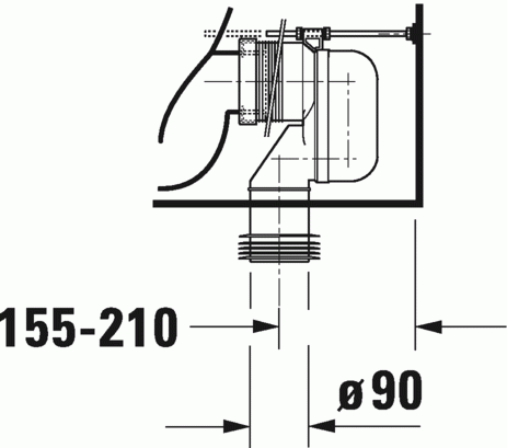 Duravit Happy D.2 monoblokkos wc alsó rész HygieneGlaze felület 2134092000