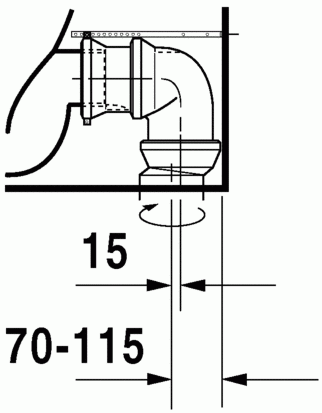Duravit Happy D.2 monoblokkos wc alsó rész HygieneGlaze felület 2134092000