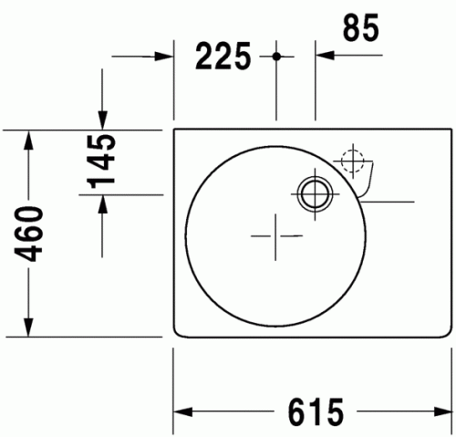 Duravit Scola univerzális 61,5x46 cm mosdó balos medence 0684600000