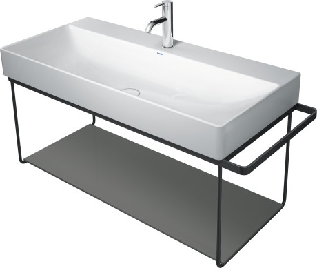 Duravit DuraSquare 100-as mosdóhoz fali fém állvány, matt fekete 0031044600