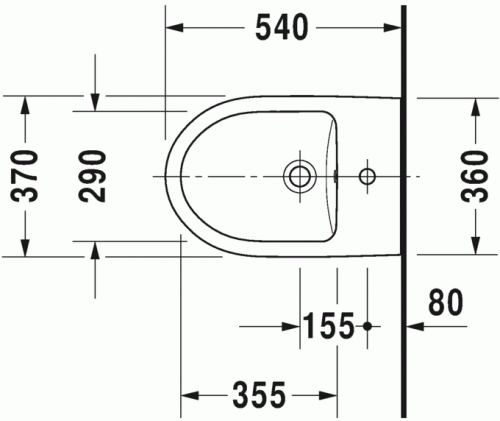 Duravit Durastyle Basic fali bidé 2279150000