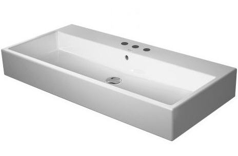 Duravit Vero Air 100x47 cm mosdó, csiszolt, három csaplyukkal 2350100025