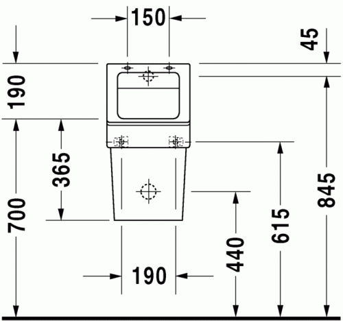 Duravit Vero Air piszoár (tető nélkül) légymatricával 2801320007