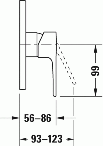 Duravit B.1 falsík alatti egykaros zuhanycsaptelep B14210010010