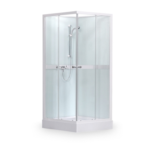 Sani Pro SIMPLE SQUARE 80x80 hátfalas zuhanykabin (white, transparent, 4000692)