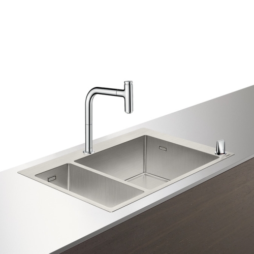 Hansgrohe C71-F655-09 mosogató-csaptelep kombináció 180x450; 43206000