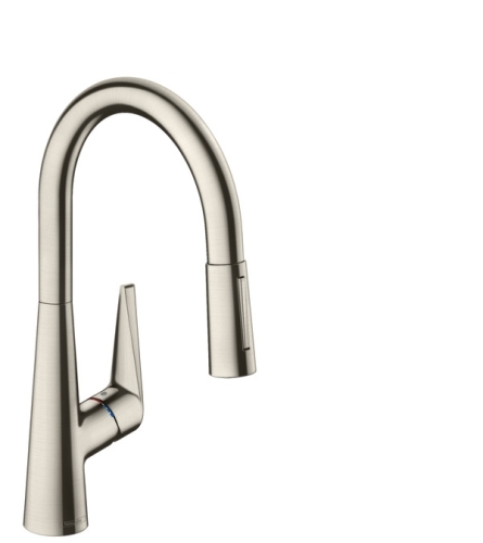 Hansgrohe M5116-H200 egykaros konyhai csaptelep 200 kihúzható zuhanyfejjel, rozsdamentes acél hatású 73851800