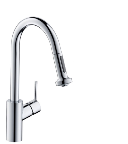Hansgrohe M5216-H220 egykaros konyhai csaptelep kihúzható zuhanyfejjel, króm 73863000