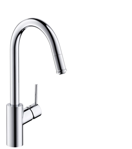 Hansgrohe M5214-H260 egykaros konyhai csaptelep kihúzható kifolyóval, króm 73864000