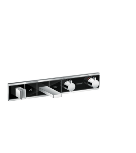 Hansgrohe RainSelect kádcsaptelep színkészlet 2 fogyasztóhoz, falsík alatti szereléshez, fekete/króm 15359600