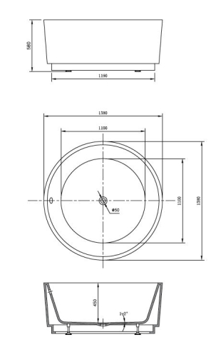 Wellis Gloria 138 cm átmérőjű szabadon álló akrilkád WK00136