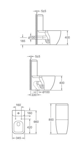 Wellis Ditte monoblokkos WC WF00032