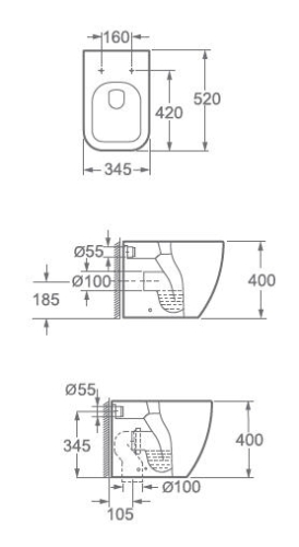 Wellis Ditte álló wc WF00022