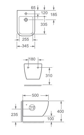 Wellis Ditte fali bidé WF00025