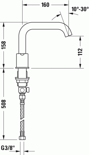 Duravit C.1 3-lyukú mosdócsaptelep C11060004010
