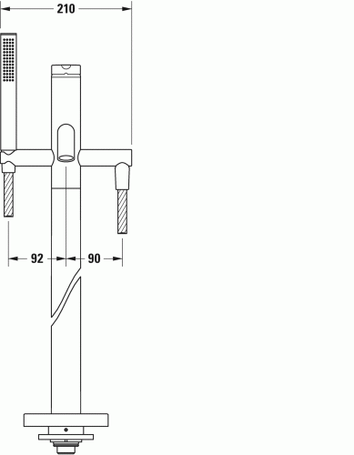 Duravit C.1 egykaros kádcsaptelep padlónálló C15250000010