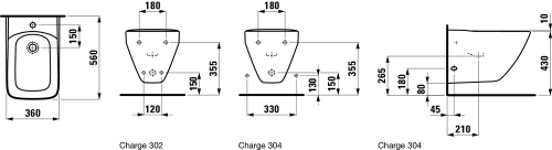 Laufen Palace fali bide 8.3070.1.000.302.1 (H8307010003021)
