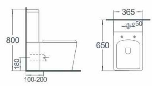 Sapho PORTO monoblokkos wc (PC102)
