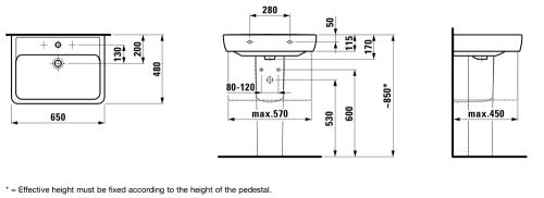 Laufen Pro A 65x48 cm mosdó H8189530001041 (8.1895.3.000.104.1)
