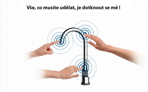 Sapho TOUCH-ME mosogató csaptelep, Touch-Me technológiával, króm (TCH60)