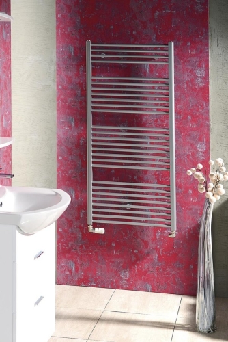 Aqualine 1690x600 egyenes fürdőszobai radiátor, 889 W, metálezüst (ILS66)