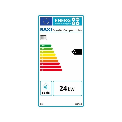 Baxi Duo-Tec Compact 1.24+ ERP fali kondenzációs fűtő gázkazán, fali, 24KW, (BAX_DUOTECCOM124P)