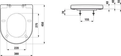 Laufen Pro wc ülőke H8919503000031 (8.9195.0.300.003.1)