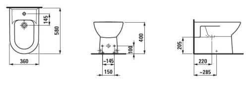 Laufen Pro álló bide H8329510003041 (8.3295.1.000.304.1)