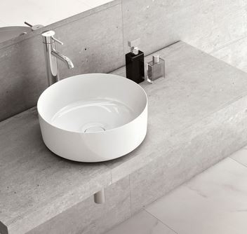 Roca Inspira ROUND 37 cm pultra ültethető FINECERAMIC mosdó fehér A327523000