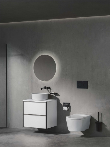 Roca Inspira Round Rimless fali wc, fehér A346527000