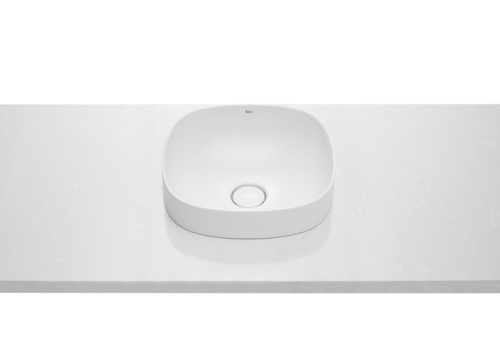 Roca Inspira SOFT 37x37 cm pultba építhető FINECERAMIC mosdó, fehér A32750R000