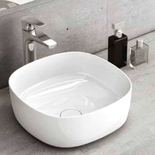 Roca Inspira SOFT 37x37 cm pultra ültethető FINECERAMIC mosdó fehér A327502000