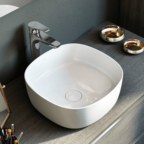 Roca Inspira SOFT 37x37 cm pultra ültethető FINECERAMIC mosdó fehér A327502000