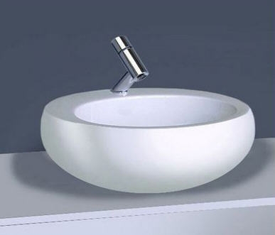 Laufen ILBAGNOALESSI ONE 52x52 cm ráültethető mosdó H8189714001041 (8.1897.1.400.104.1)