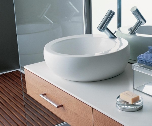 Laufen ILBAGNOALESSI ONE 52x52 cm ráültethető mosdó H8189714001041 (8.1897.1.400.104.1)